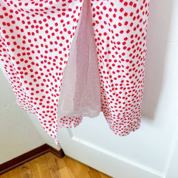 Princess Polly | Ga Ga Floral Midi Summer Sundress Dress in White & Red Size 4 - Picture 6 of 8